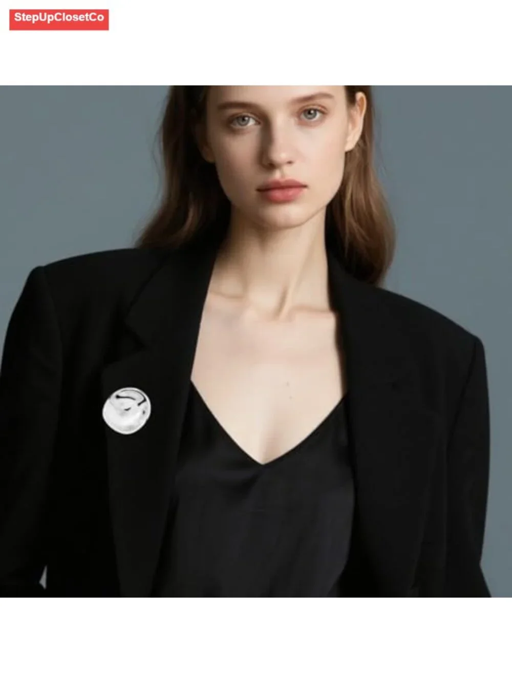 Vintage Geometric Metal Brooch Pin for Women Men Coat Dress Lapel